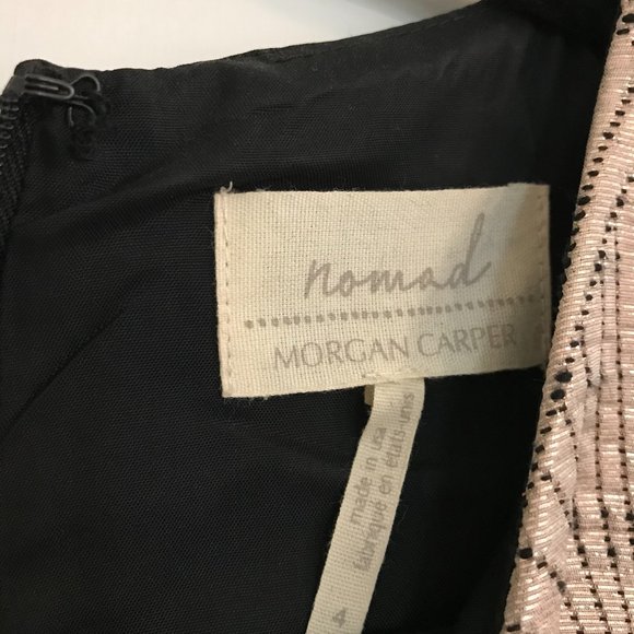 Anthropologie Gold/Black Geometric Cocktail Dress - Picture 4 of 6